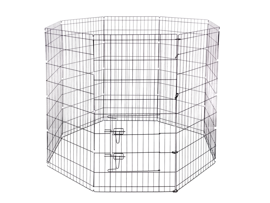 AaPet Play Pen Sturdy Metal Frame Lockable Gate for Dogs (3 Sizes)