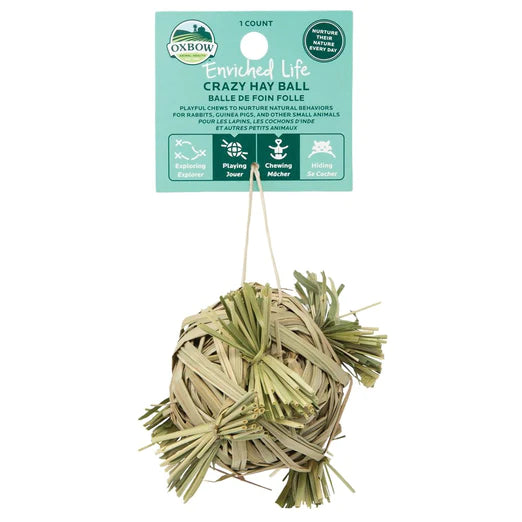 Oxbow Enriched Life Crazy Hay Ball For Small Animals