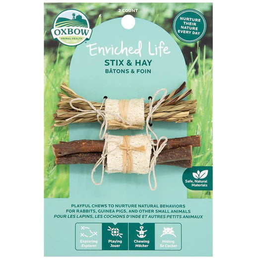 Oxbow Enriched Life Stix & Hay For Small Animals
