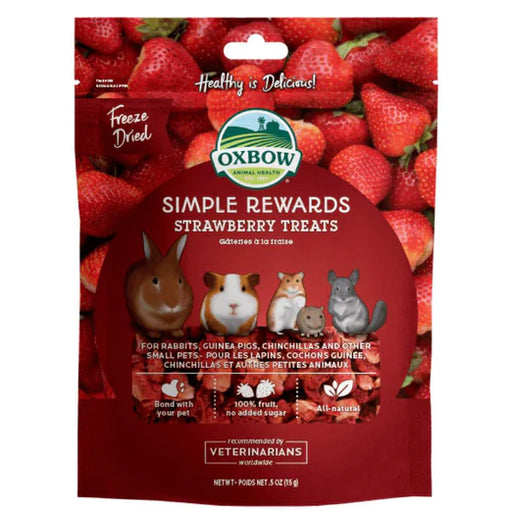 Oxbow Simple Rewards Strawberry Treats For Small Animals 15g