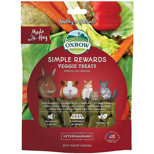 Oxbow Simple Rewards Veggie Treats For Small Animals 85g
