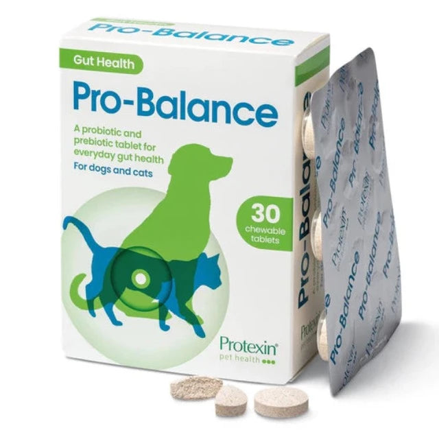 Protexin Pro-Balance Gut Health Supplement [Cat & Dog] 30 Chewable Tablets