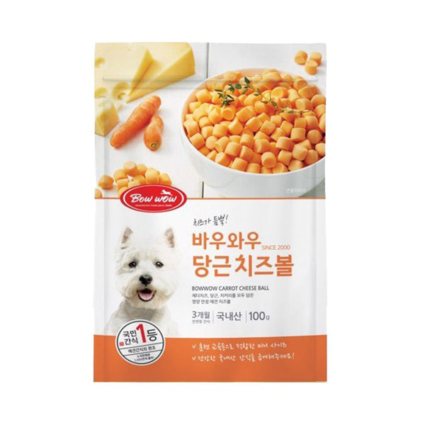 Bow Wow Dog Treat Carrot Cheese Ball 100g