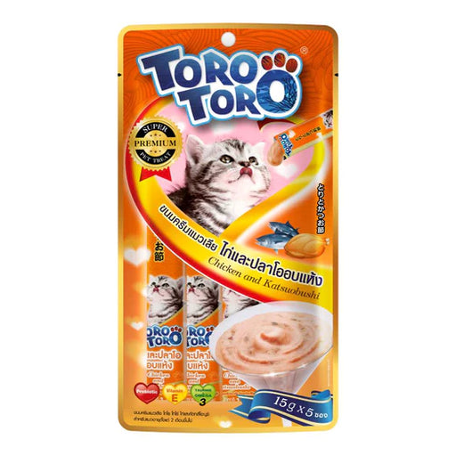 Toro Chicken With Katsuobushi Liquid Cat Treats | 15g X 5 Sticks