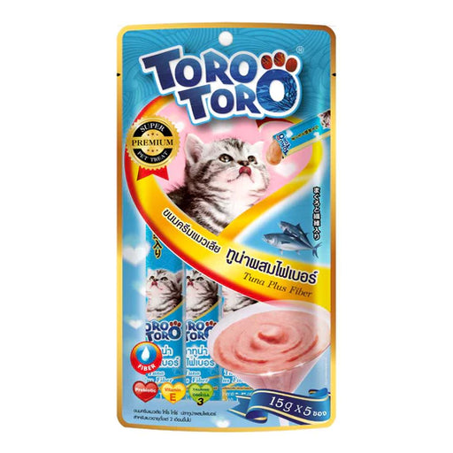 Toro Tuna & Plus Fiber Liquid Cat Treats | 15g X 5 Sticks