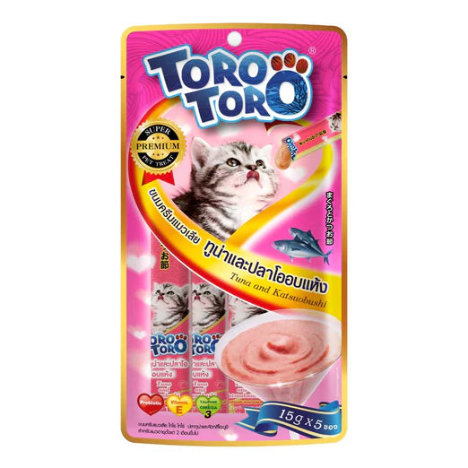 Toro Tuna & Katsuobushi Liquid Cat Treats | 15g X 5 Sticks