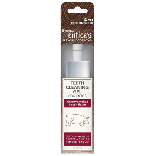 Tropiclean Enticers Hickory Smoked Bacon Flavor Teeth Cleaning Gel For Dogs 2oz