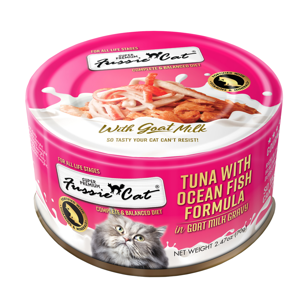 Fussie Cat Goat Milk Tuna with Ocean Fish Formula in Gravy 70g X24