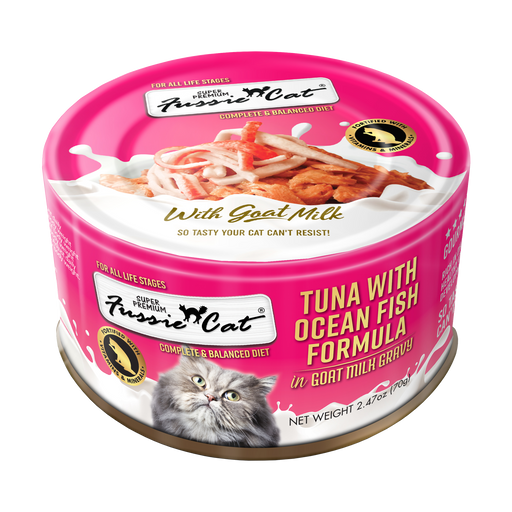 Fussie Cat Goat Milk Tuna with Ocean Fish Formula in Gravy 70g X24