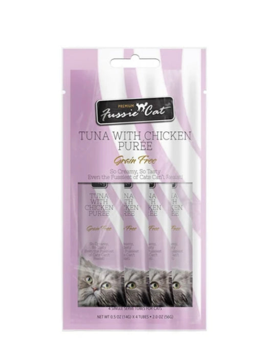 Fussie Cat Puree Premium Cat Treats 56g | Assorted Flavor