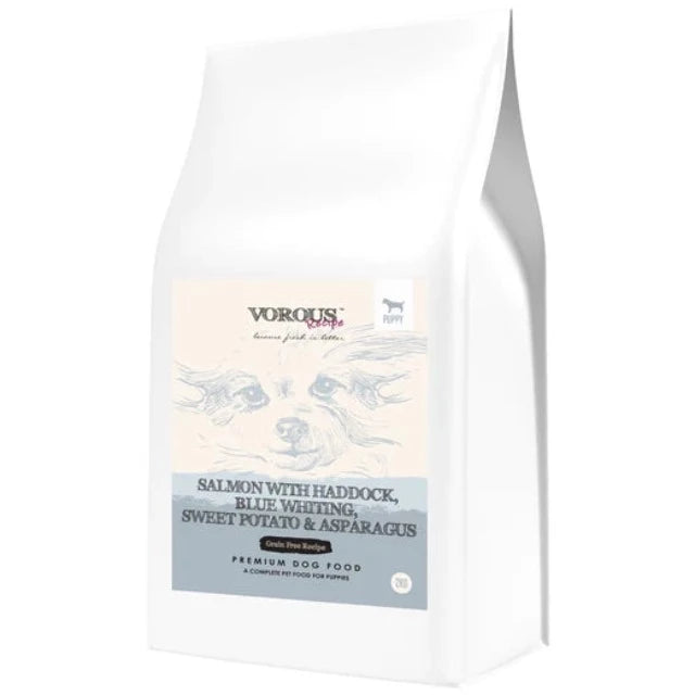 Vorous Salmon With Haddock, Blue Whiting, Sweet Potato & Asparagus PUPPY Grain-Free Dry Dog Food (2 Sizes)