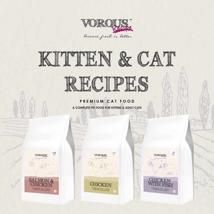Vorous Recipe - Adult & Kitten Dry Cat Food (2 Sizes)