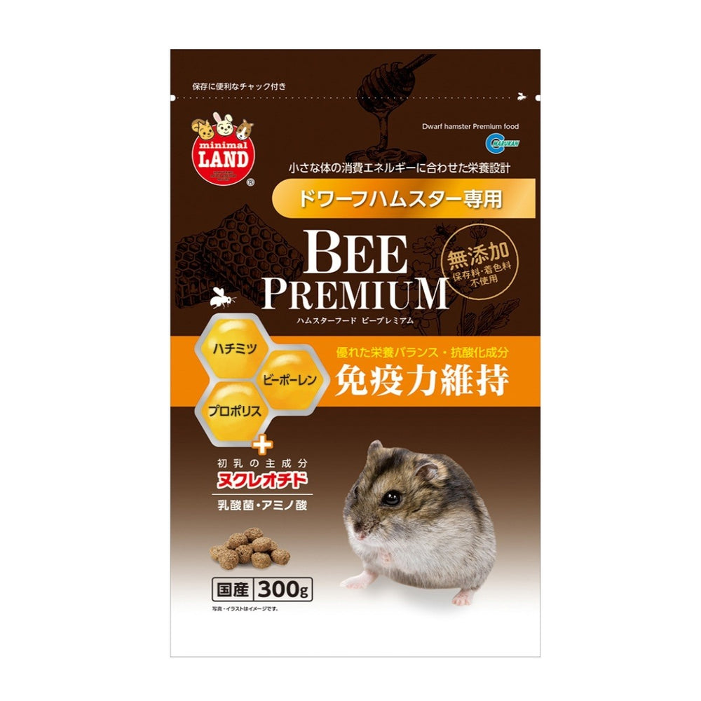 Marukan Bee Premium Dwarf Hamster Food with Honey & Probiotics 300g