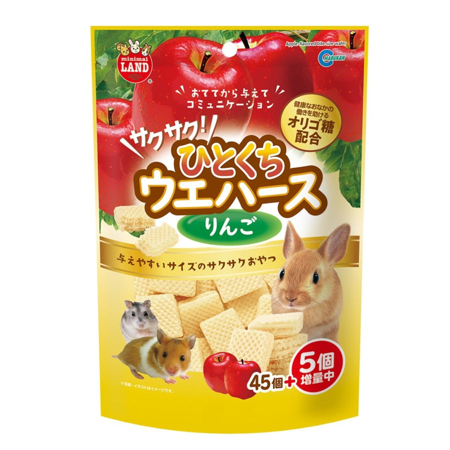 Marukan Crispy Bite Size Apple Wafer for Small Animals 100g