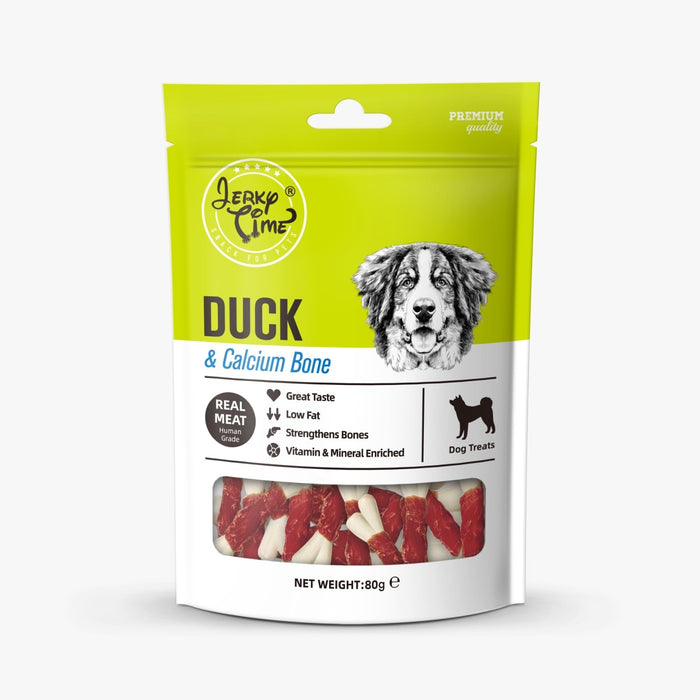 Jerky Time Duck & Calcium Bone for Dogs 80g