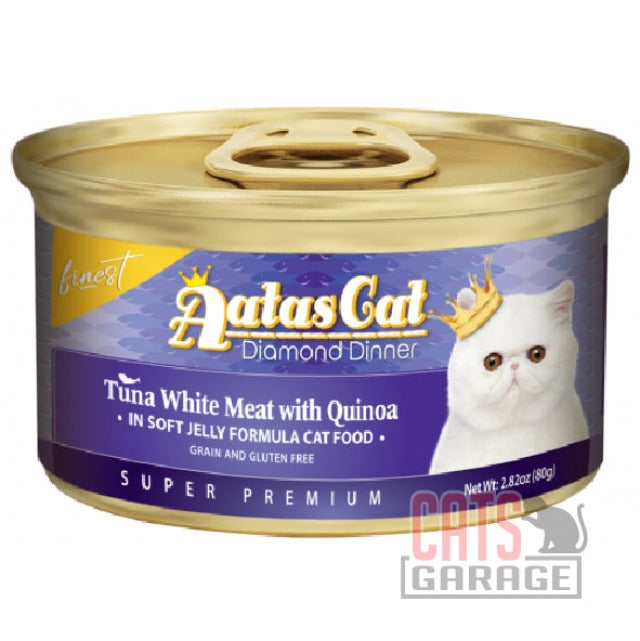 AATAS CAT Finest Diamond Dinner Tuna White Meat 80g X24