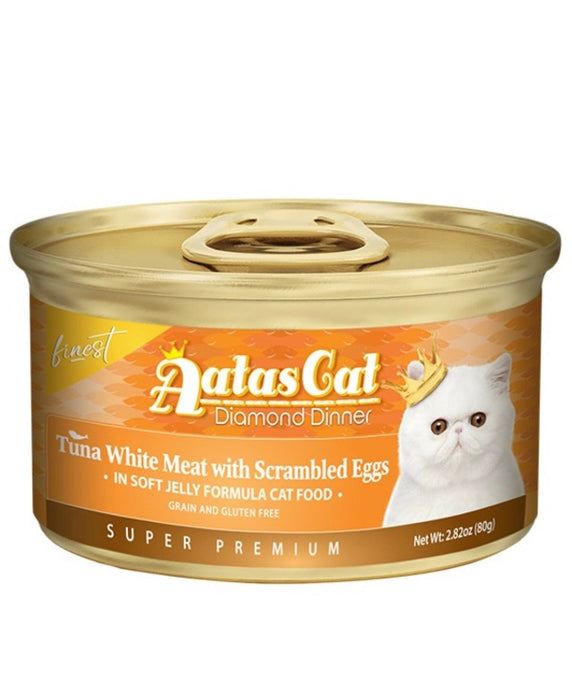 AATAS CAT Finest Diamond Dinner Tuna White Meat 80g X24