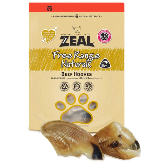 Zeal Free Range Naturals Beef Hooves Grain-Free Dog Chews 150g